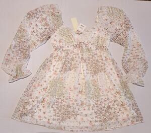 Thirty/Thirty Floral Long Sleeve Boho Dress XL Women’s Summer Spring Mini Dress